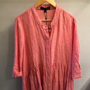 Tommy Hilfiger Linen Roll-Tab Shirtdress